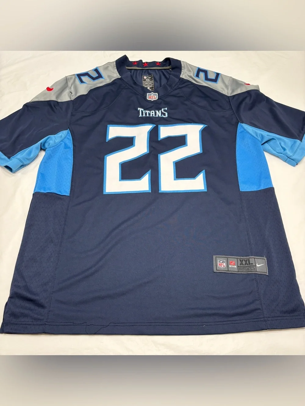 Nike Dri Fit Jersey Navy NFL Tennessee Titans Derrick Henry #22 Men's XXL